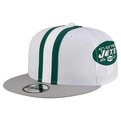 Casquette Snapback 9FIFTY blanche New Era pour homme avec logo New York Jets