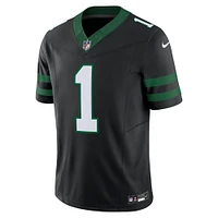 Men's Nike Ahmad Sauce Gardner Legacy Black New York Jets Alternate Vapor F.U.S.E. Limited Jersey