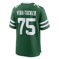Men's Nike Alijah Vera-Tucker Legacy Green New York Jets Team Game Jersey