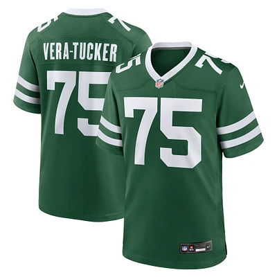 Maillot de match Nike Alijah Vera-Tucker Legacy Green New York Jets pour homme
