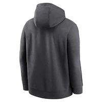 Men's Nike  Anthracite New York Jets Club Logo Pullover Hoodie