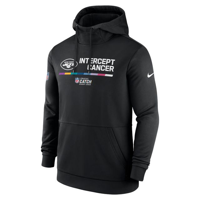 Chandail à capuchon Therma Performance pour homme Nike New York Jets 2022 NFL Crucial Catch - noir