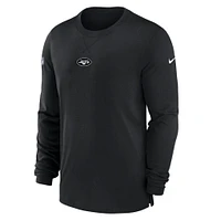 Men's Nike Black New York Jets 2023 Sideline Performance Long Sleeve T-Shirt