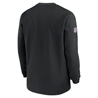 Men's Nike Black New York Jets 2024 Sideline Coaches Long Sleeve Top
