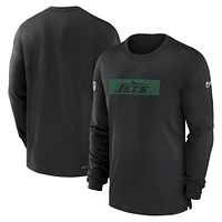 Men's Nike Black New York Jets Sideline Player Performance Long Sleeve T-Shirt