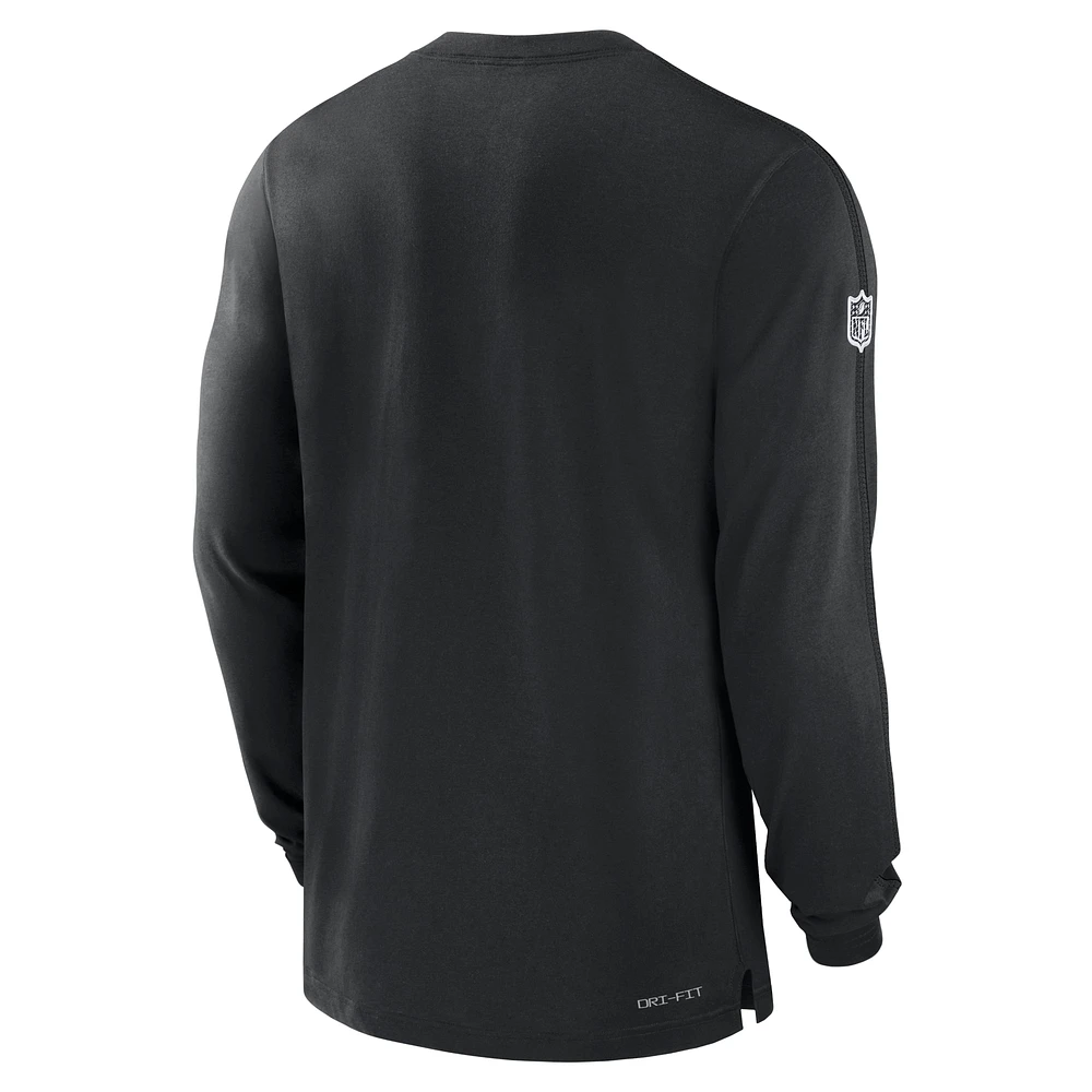 Men's Nike Black New York Jets Sideline Player Performance Long Sleeve T-Shirt