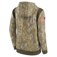 Men's Nike Camo New York Jets Salute To Service Therma Performance Pullover Hoodie