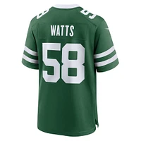Men's Nike Eric Watts Legacy Green New York Jets Team Game Jersey