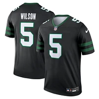 Haut de performance Nike Garrett Wilson pour homme, noir, New York Jets Alternate Legend Player