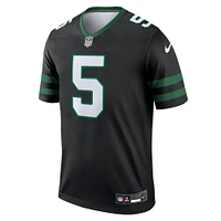 Haut de performance Nike Garrett Wilson pour homme, noir, New York Jets Alternate Legend Player