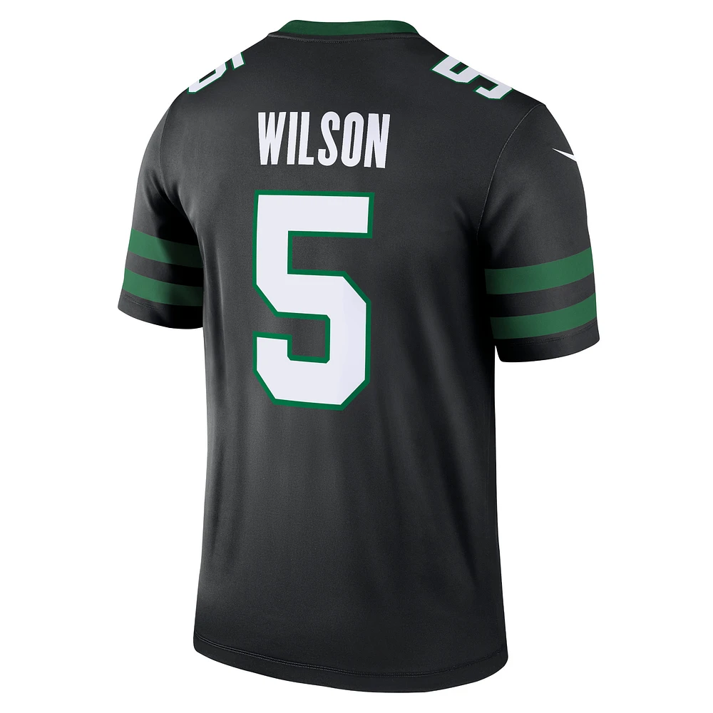 Haut de performance Nike Garrett Wilson pour homme, noir, New York Jets Alternate Legend Player