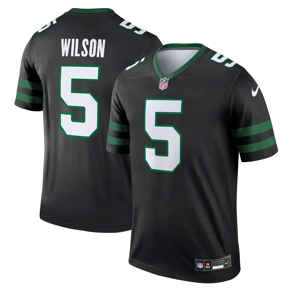 Haut de performance Nike Garrett Wilson pour homme, noir, New York Jets Alternate Legend Player