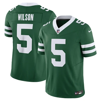 Nike Garrett Wilson Legacy Vert pour hommes New York Jets Vapor F.U.S.E. Maillot limité