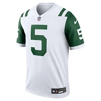 Men's Nike Garrett Wilson White New York Jets Alternate Legend Jersey