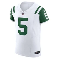 Men's Nike Garrett Wilson White New York Jets Classic Alternate Vapor F.U.S.E. Elite Jersey