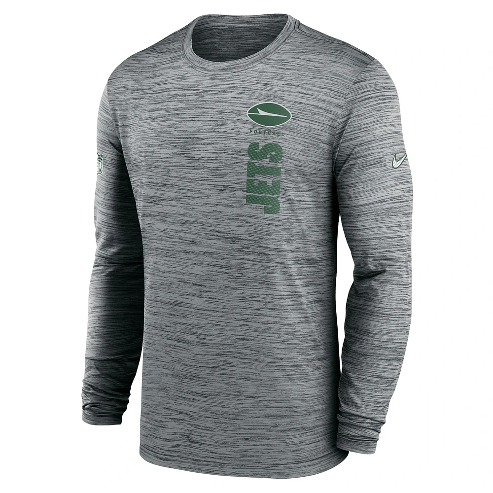 Men's Nike New York Jets 2024 Sideline Velocity Performance Long Sleeve T-Shirt