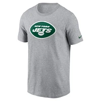 Men's Nike  Gray New York Jets Logo Essential T-Shirt