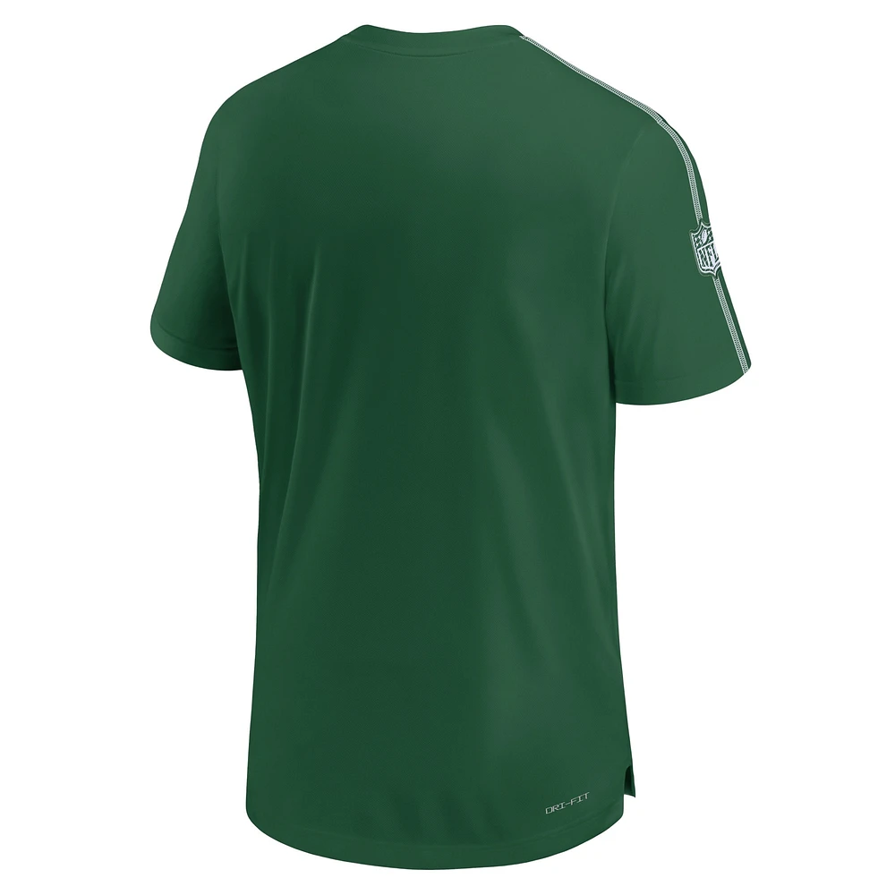 Men's Nike Green New York Jets 2024 Sideline Coach UV Performance T-Shirt