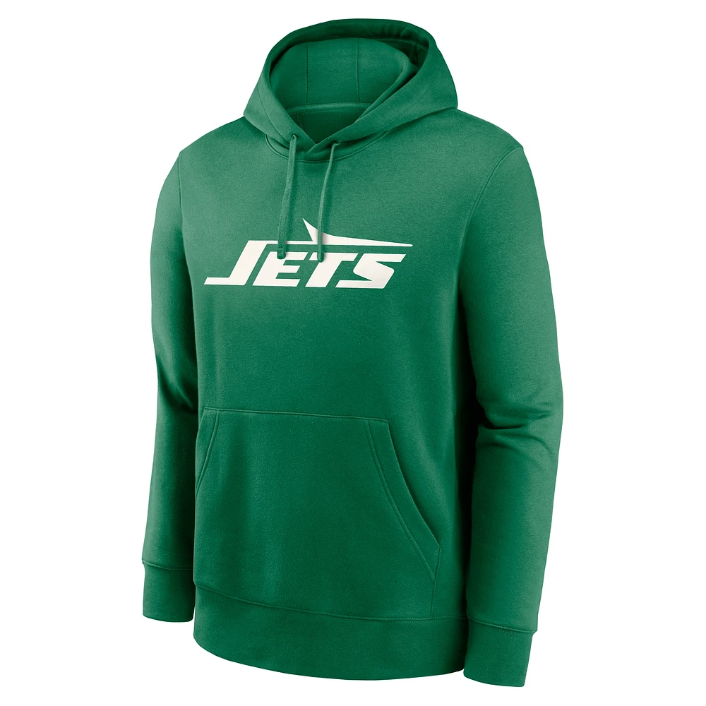 Men's Nike Green New York Jets Big & Tall Club Logo Pullover Hoodie
