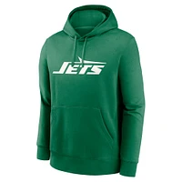 Men's Nike Green New York Jets Big & Tall Club Logo Pullover Hoodie