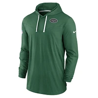 Men's Nike Green New York Jets Sideline Pop Performance Pullover Long Sleeve Hoodie T-Shirt