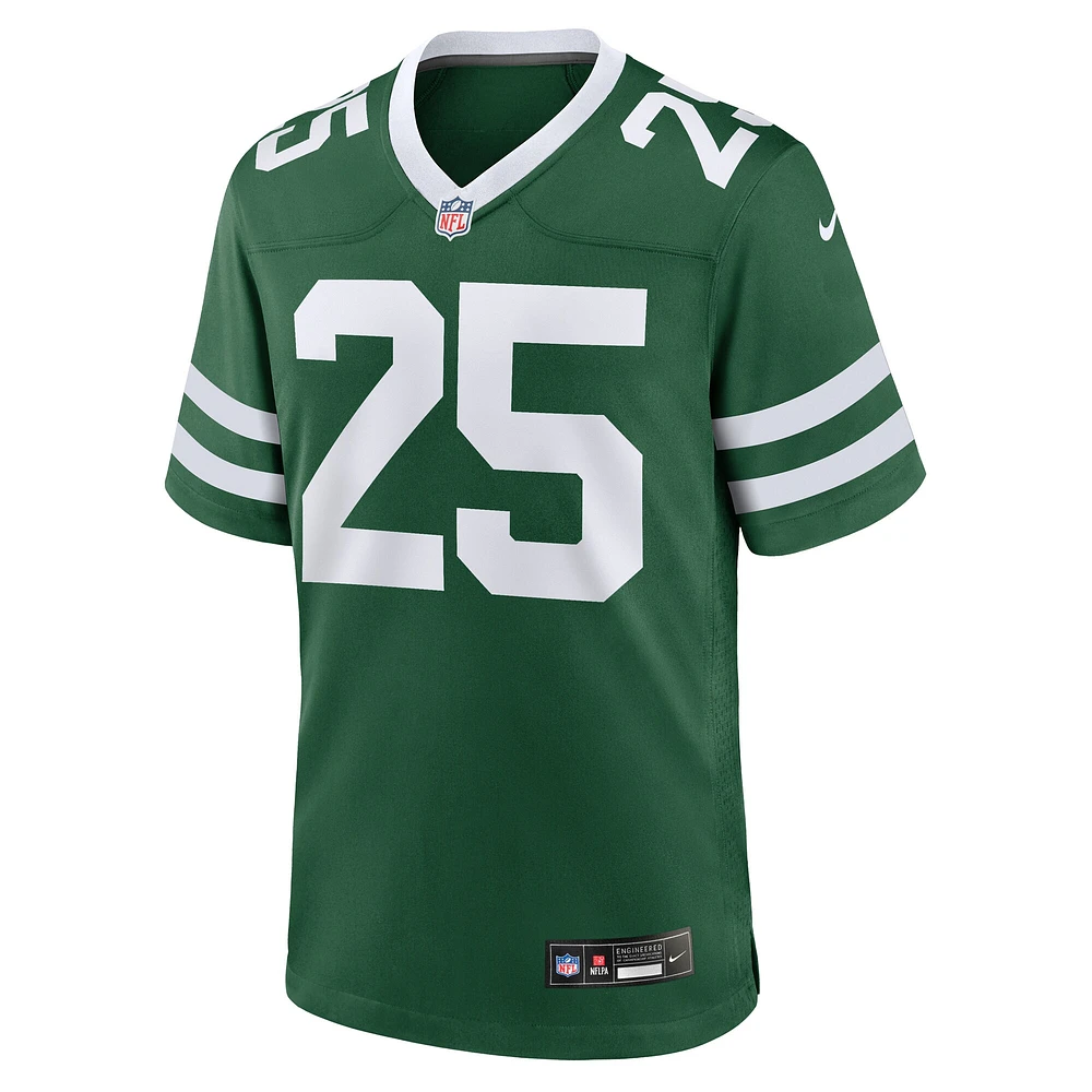 Men's Nike Israel Abanikanda Legacy Green New York Jets Team Game Jersey