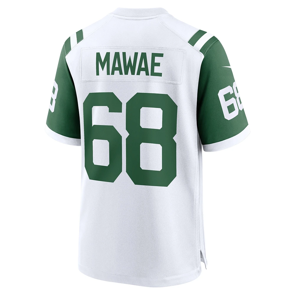 Maillot Nike Kevin Mawae blanc pour homme, joueur retraité des New York Jets, match alternatif