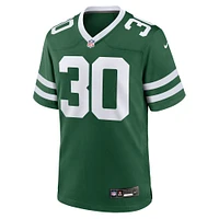 Men's Nike Michael Carter II Legacy Green New York Jets Team Game Jersey