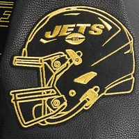Men's Pro Standard Black New York Jets Full-Zip Varsity Jacket