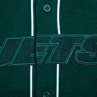 Men's Pro Standard Green New York Jets Triple Tonal Mesh Button-Up Shirt