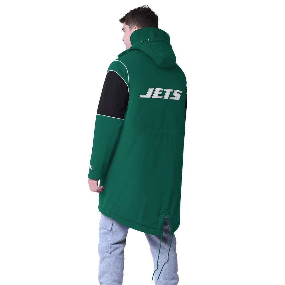 Men's Starter  Green New York Jets Dynasty Polyfill Stadium Full-Zip Jacket