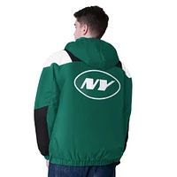 Men's Starter Green New York Jets Half-Zip Pullover Hoodie Jacket