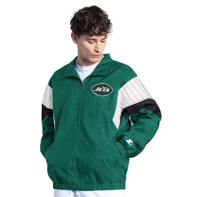 Veste zippée verte Starter pour homme des New York Jets Yard Line