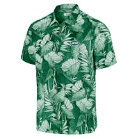 Chemise boutonnée Tommy Bahama verte pour homme des New York Jets Coast Nuevo Fronds Camp