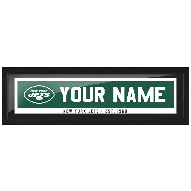 Jets de New York - 6'' x 22'' Tableau personnalisé encadré