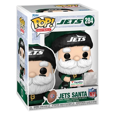 Figurine en vinyle exclusive Fanatics 2024 Funko Pop! du Père Noël des Jets de New York