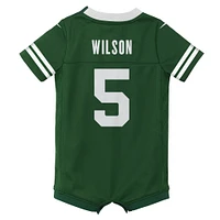 Newborn & Infant Nike Garrett Wilson Legacy Green New York Jets Game Romper Jersey
