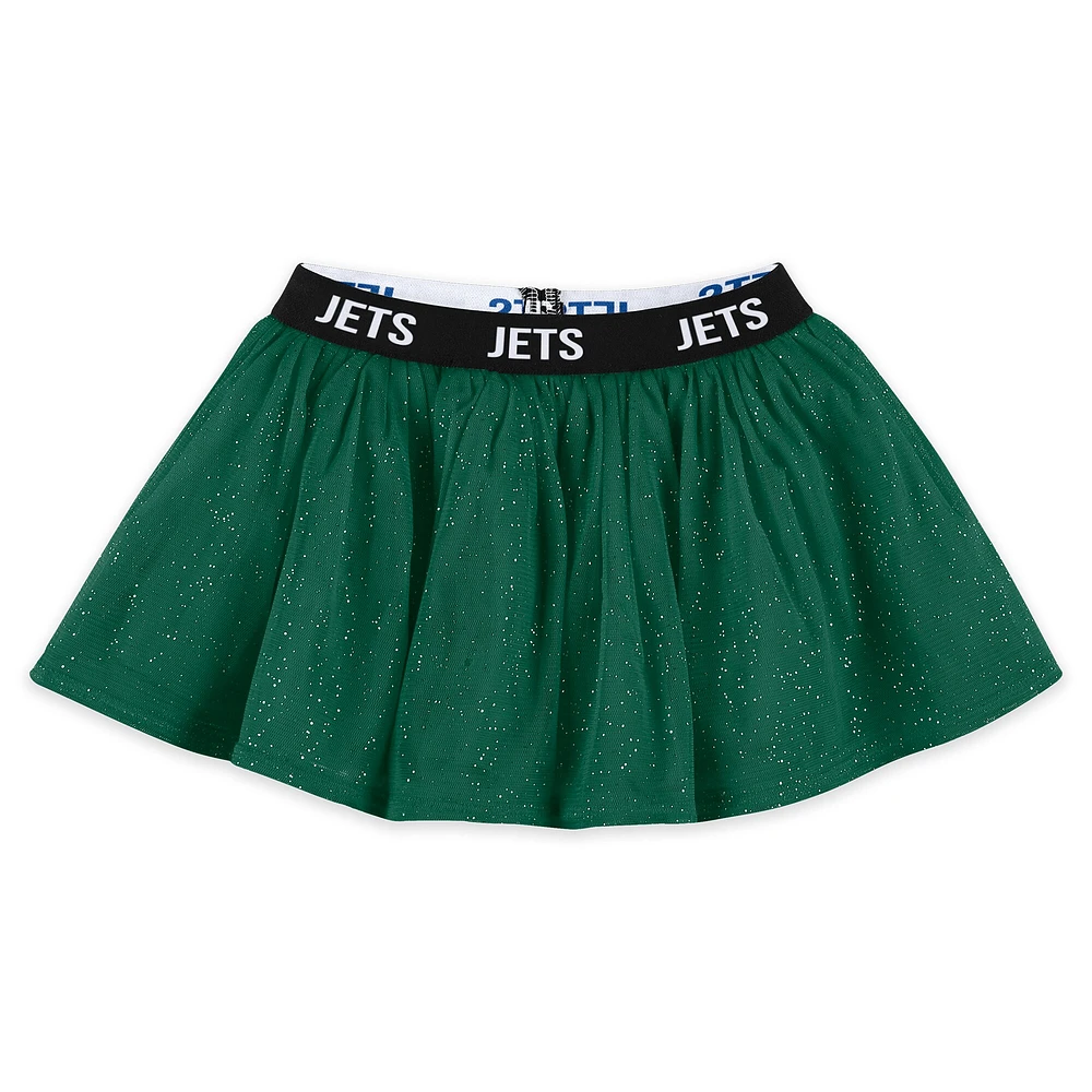 Newborn & Infant WEAR by Erin Andrews New York Jets Three-Piece Long Sleeve Bodysuit, Tutu and Sweatpants Set