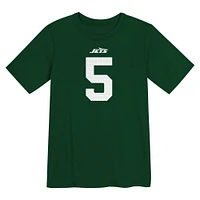 Preschool Nike Garrett Wilson Green New York Jets Player Name & Number T-Shirt