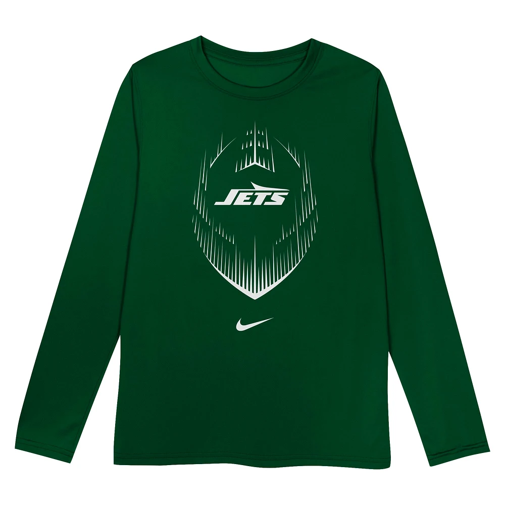 Toddler Nike Green New York Jets Legend Icon Long Sleeve T-Shirt