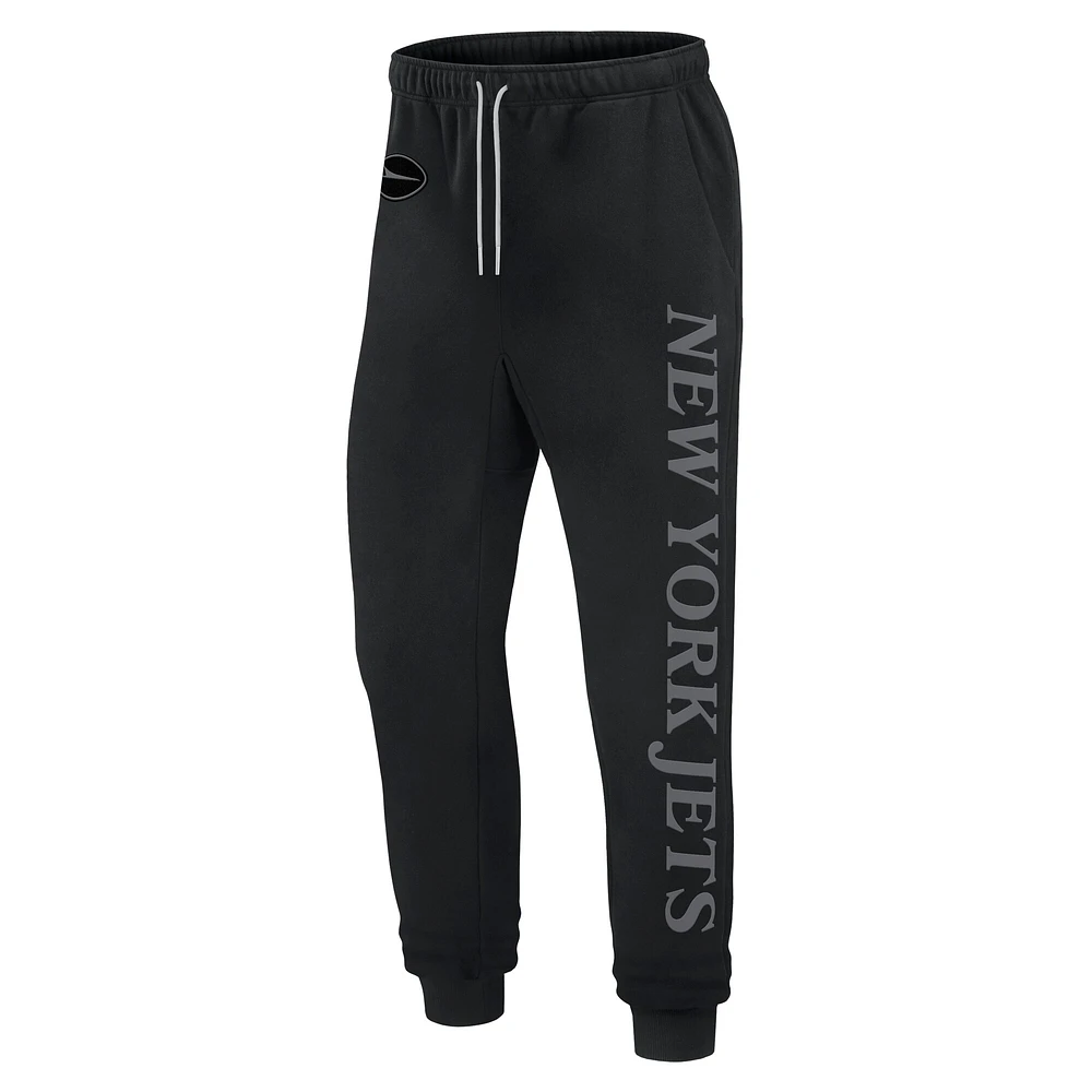 Unisex Fanatics  Black New York Jets Elements Phenom Fleece Jogger Pants