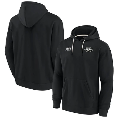 Sweat à capuche unisexe Fanatics noir New York Jets Elements en polaire super douce