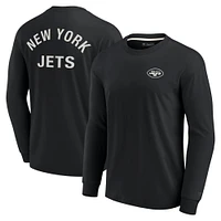 Unisex Fanatics Black New York Jets Elements Super Soft Long Sleeve T-Shirt