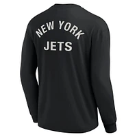 Unisex Fanatics Black New York Jets Elements Super Soft Long Sleeve T-Shirt
