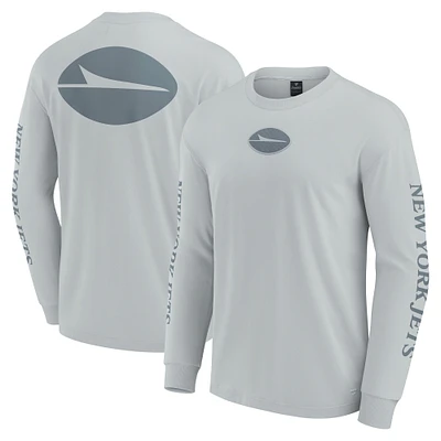 T-shirt unisexe gris à manches longues Elements Strive des New York Jets