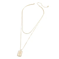 WEAR by Erin Andrews x Baublebar New York Jets Collier plaque d'identité en or