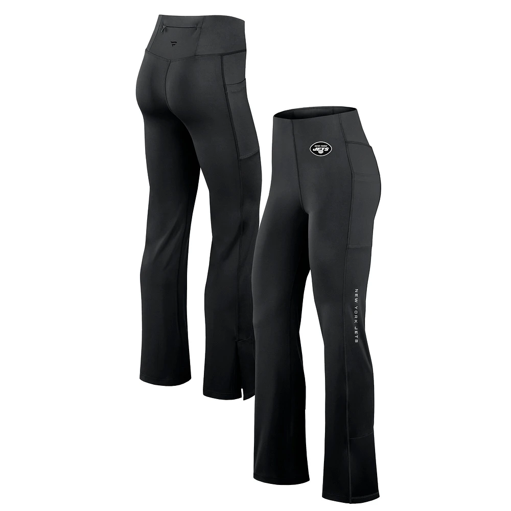Legging évasé ajusté Fanatics pour femmes, noir, New York Jets Studio
