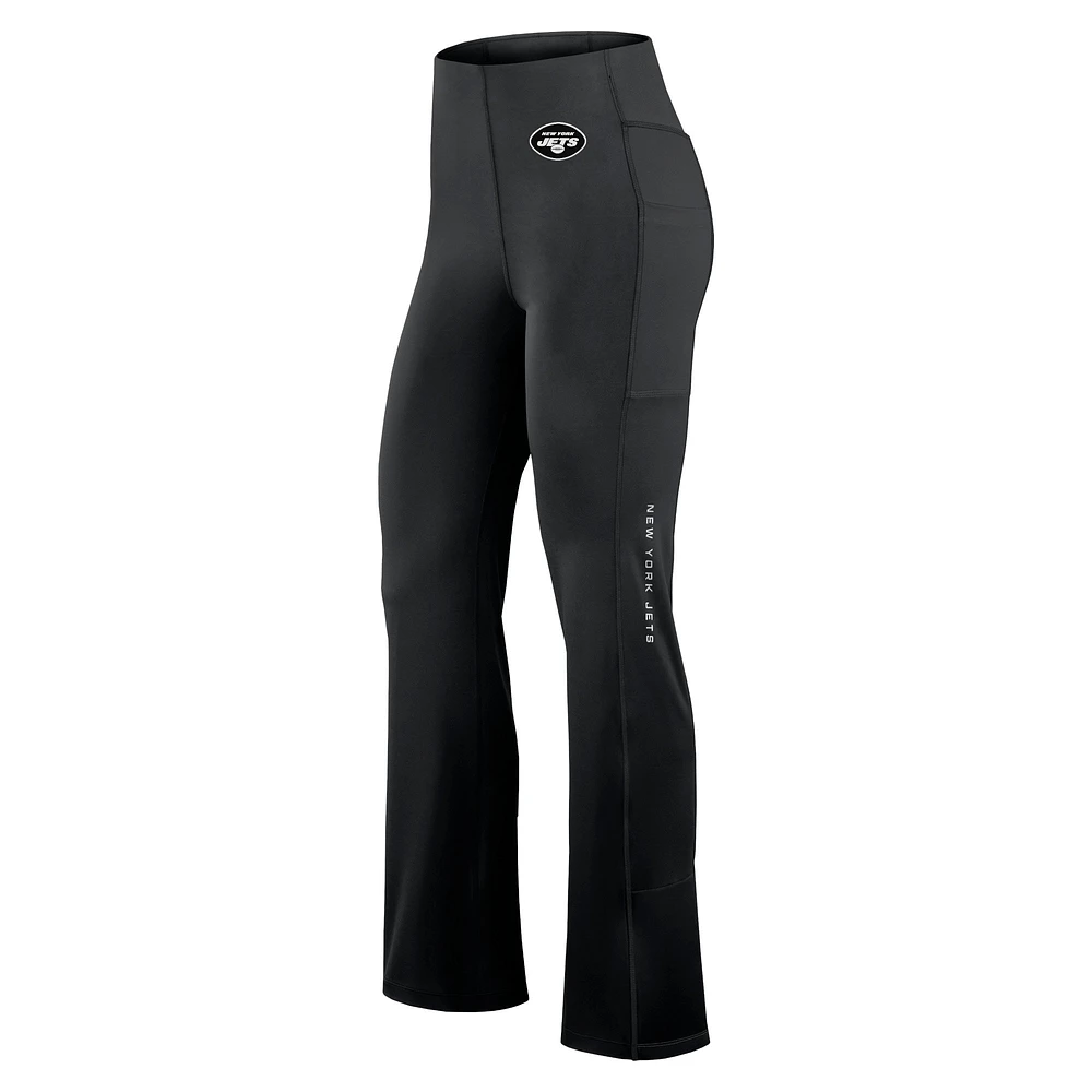 Legging évasé ajusté Fanatics pour femmes, noir, New York Jets Studio