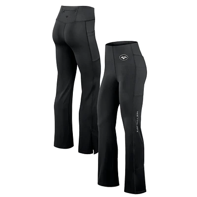 Legging évasé ajusté Fanatics pour femmes, noir, New York Jets Studio