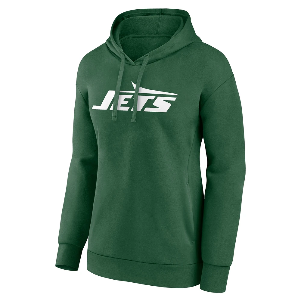 Women's Fanatics  Green New York Jets Primary Logo Pullover Hoodie